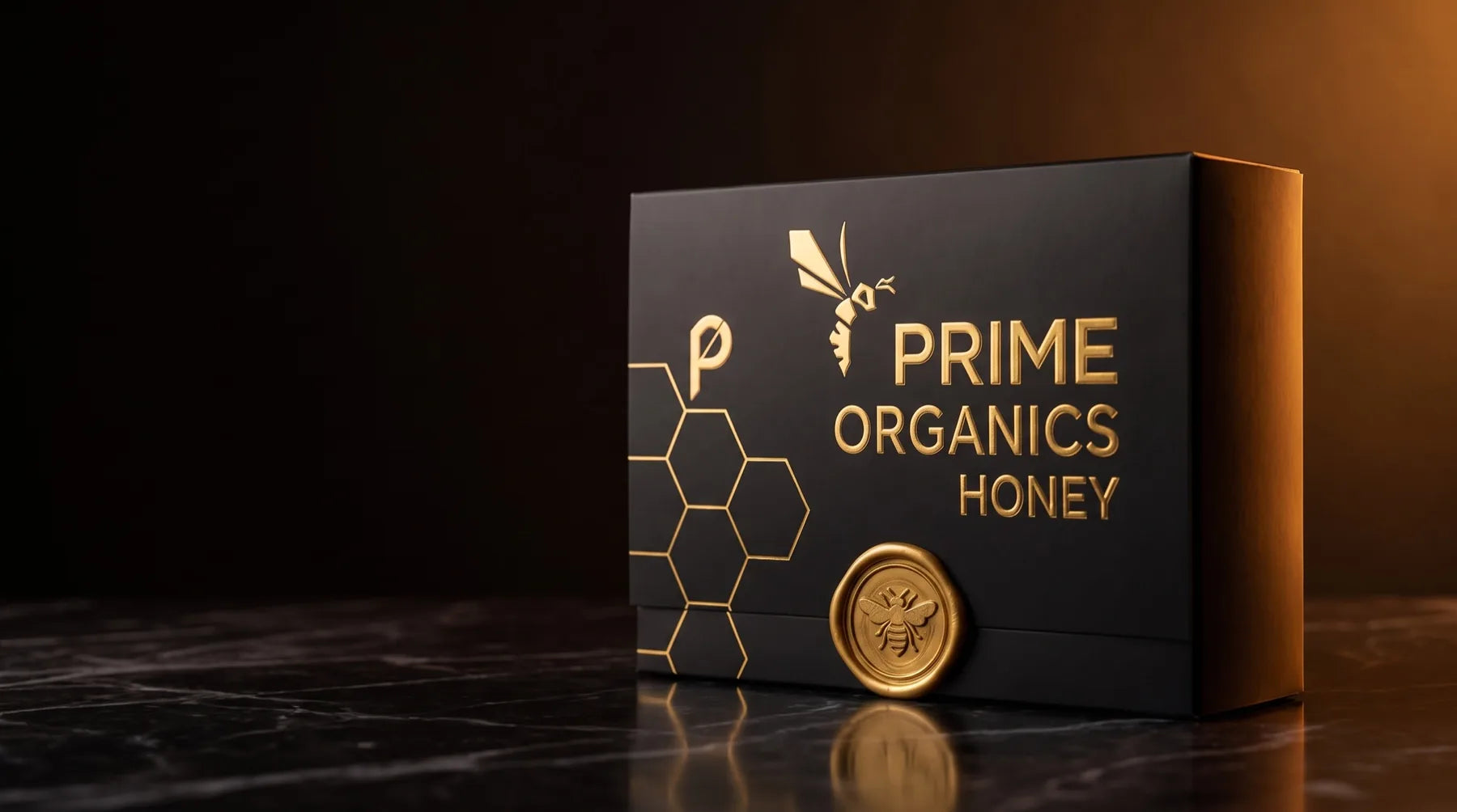 The Prime Organics Honey pack with a gold wax seal