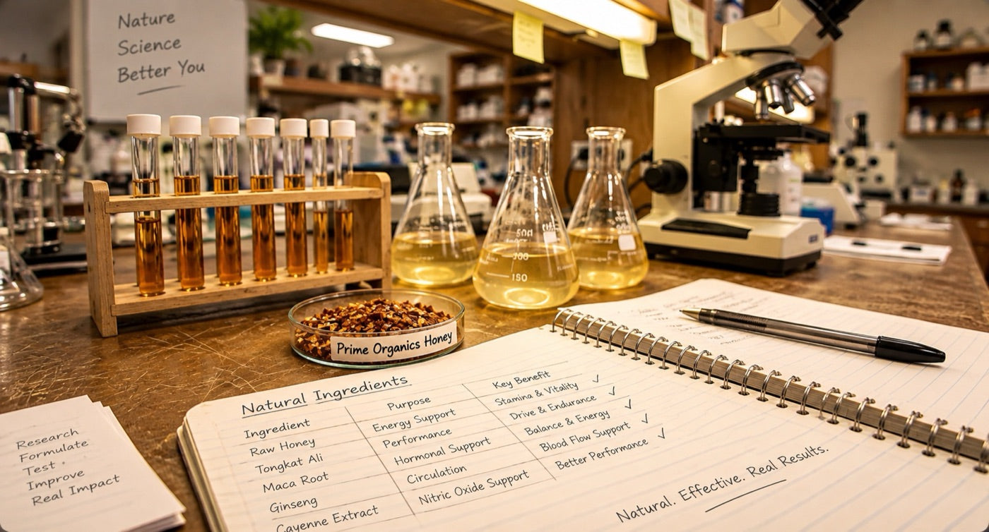 Prime Organics formulation research
