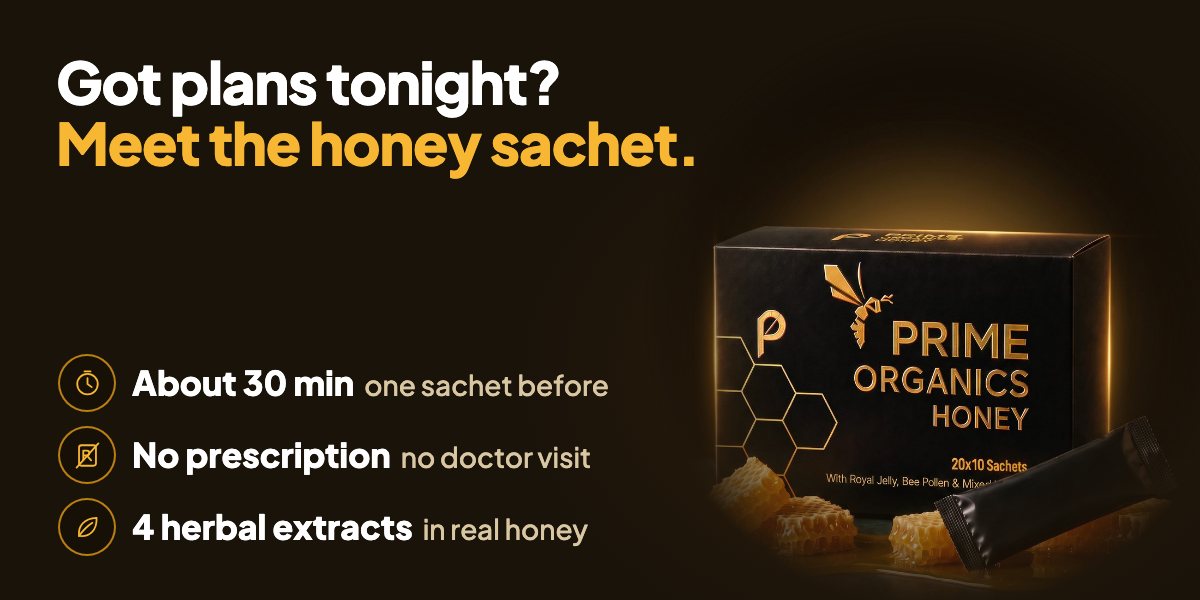 Prime Organics Honey box of 10 sachets with honeycomb