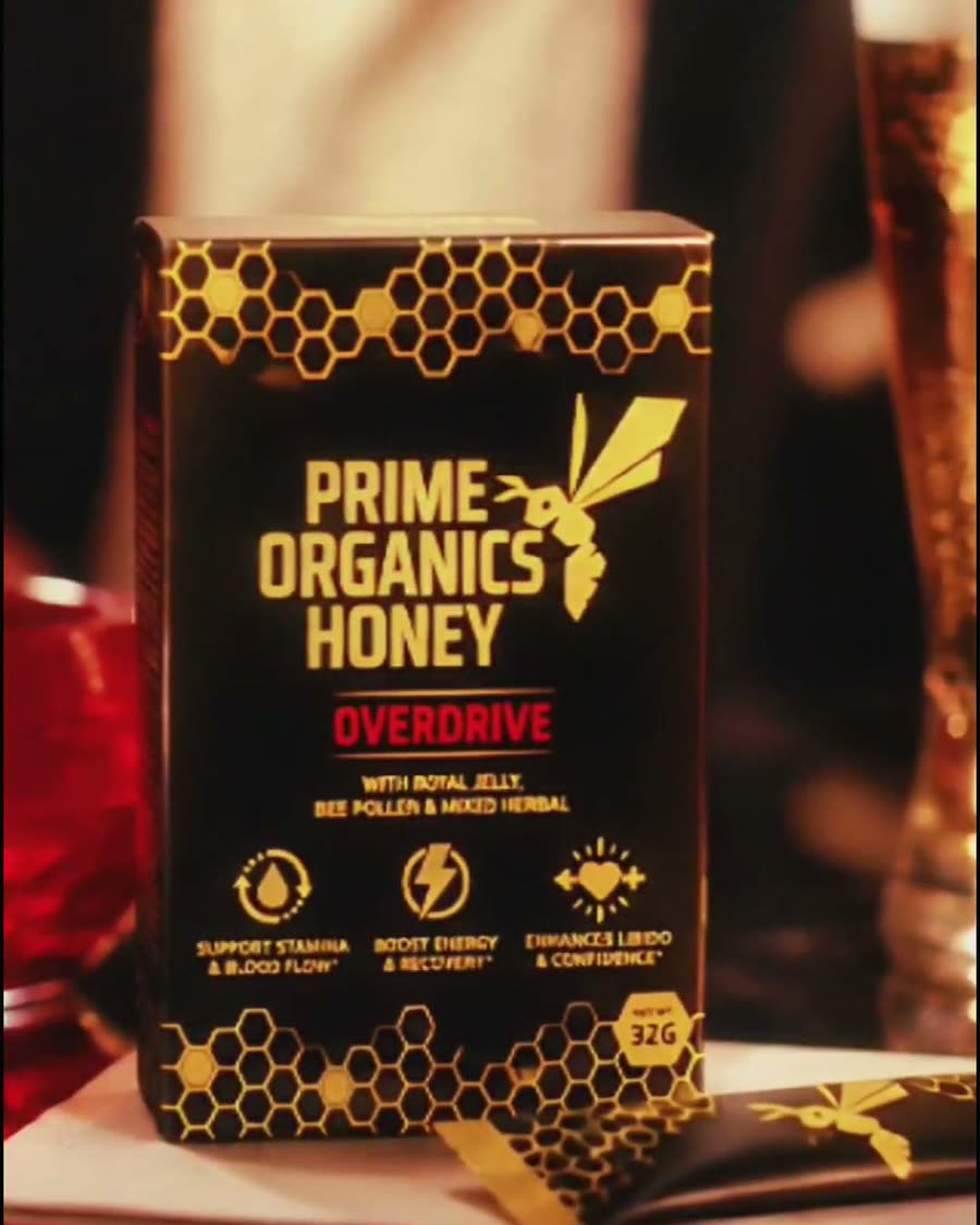 Prime Organics Honey Overdrive box