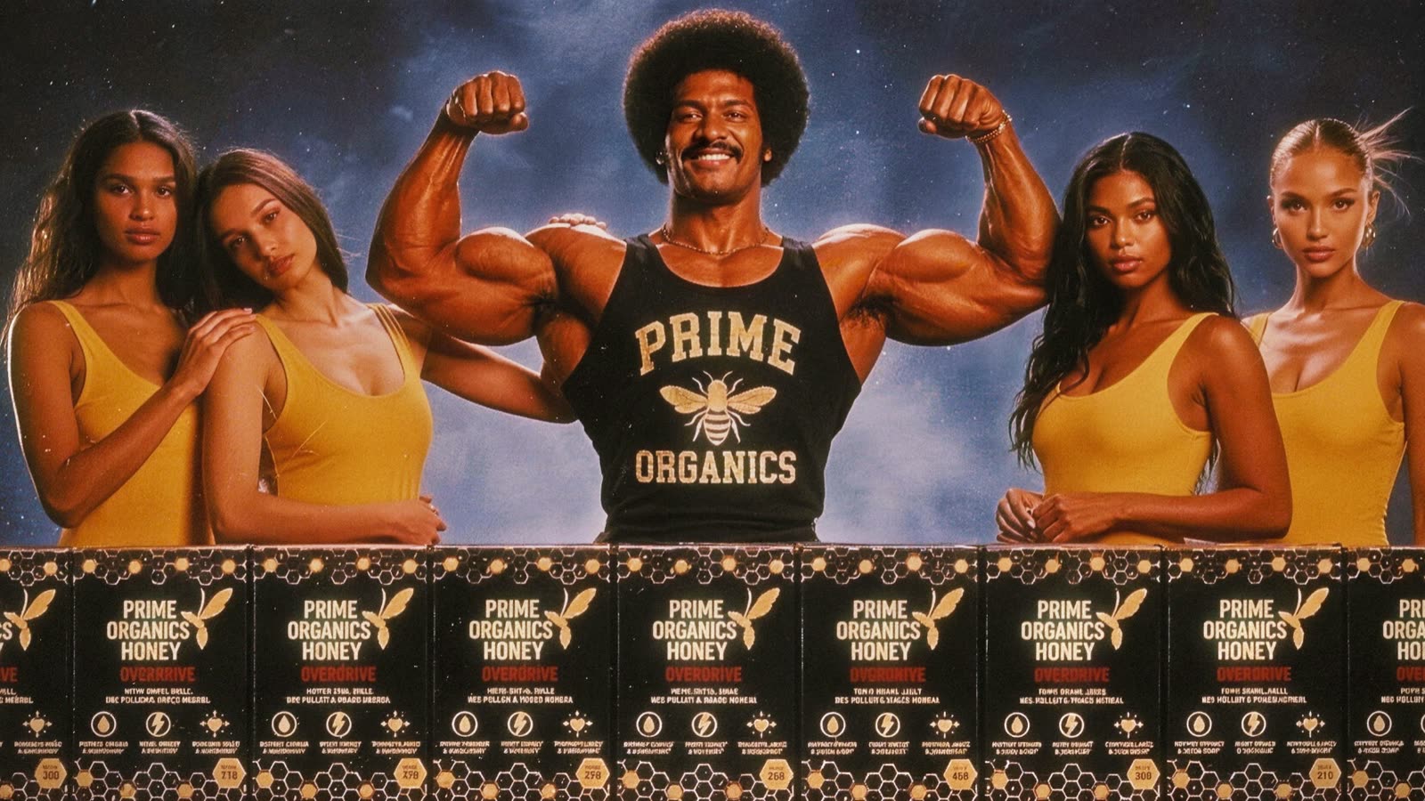 Prime Organics Honey campaign poster